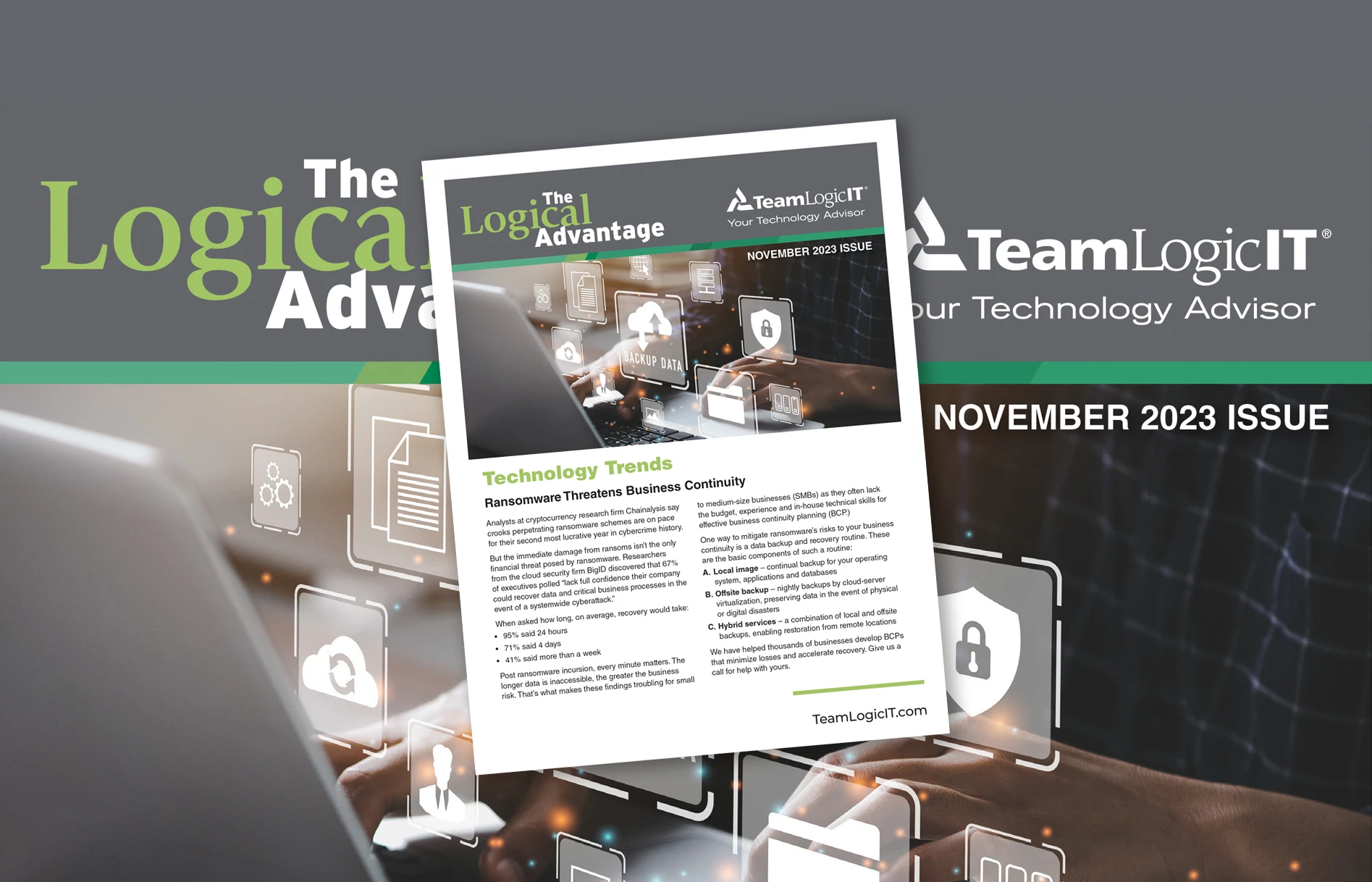 Newsletter - The Logical Advantage November 2023 Issue Overlay