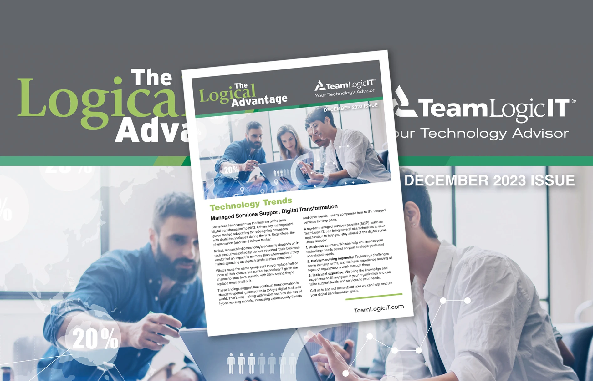 Newsletter - The Logical Advantage December 2023 Issue Overlay