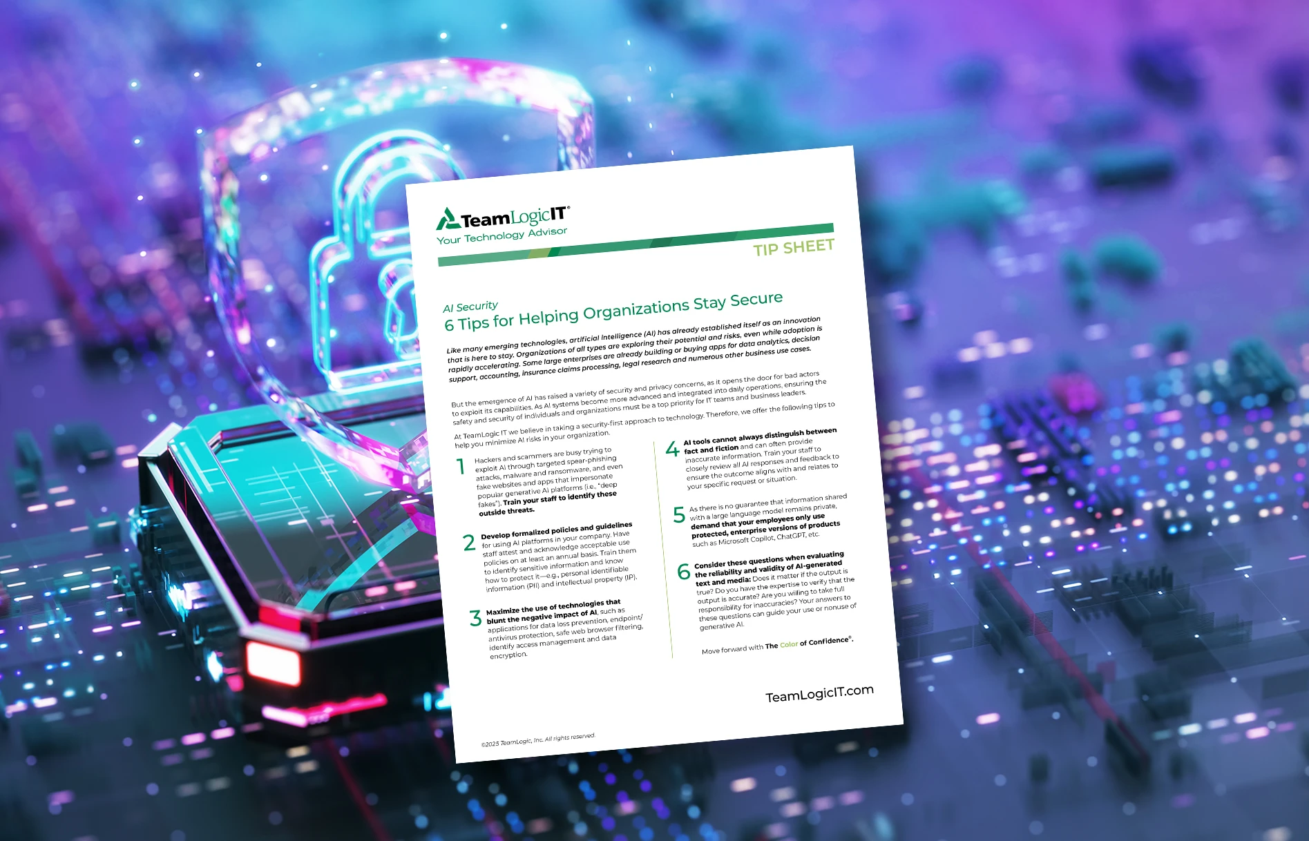 Tipsheet - 6 Tips for Helping Organizations Stay Secure item