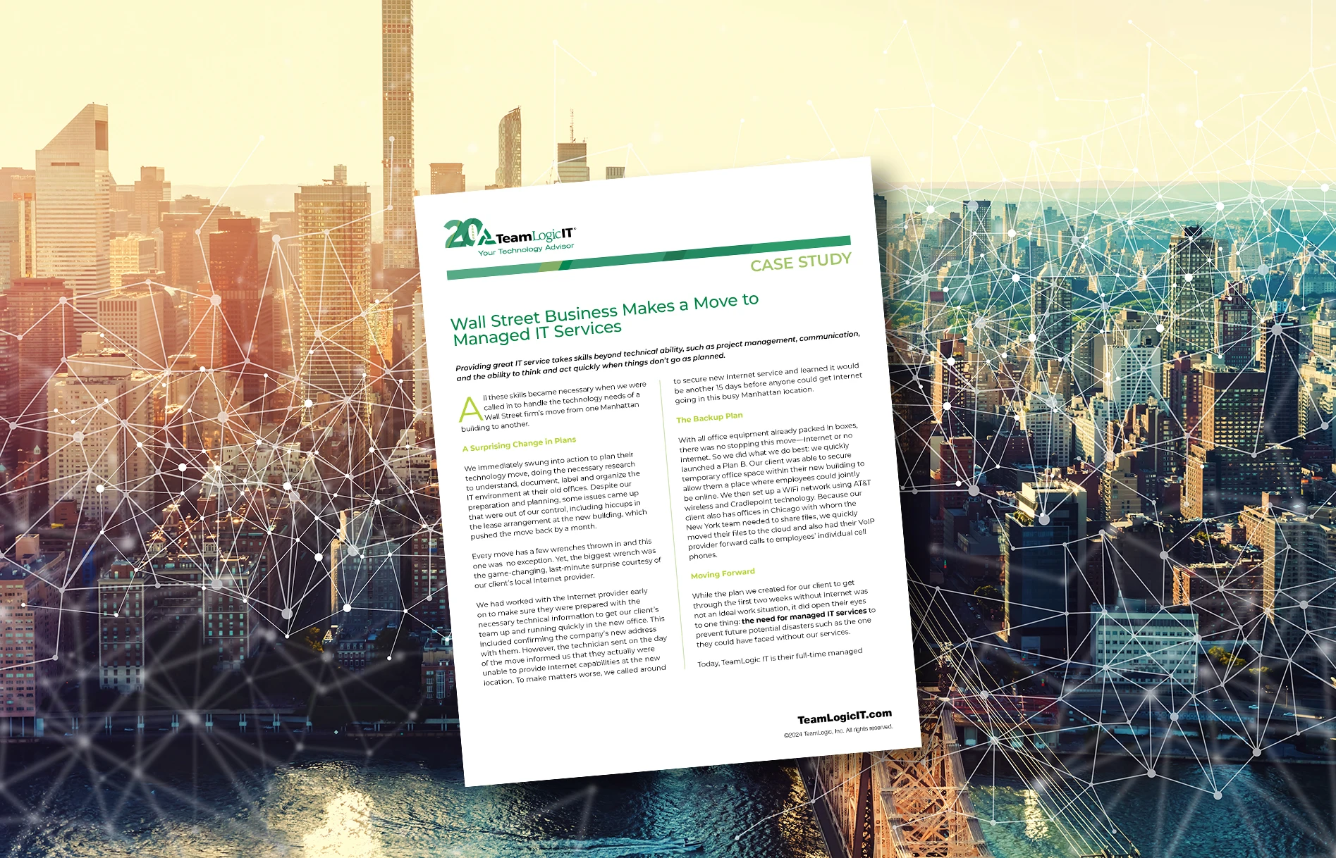 Case Study - Wall Street Business Makes a Move to Managed IT Services Item