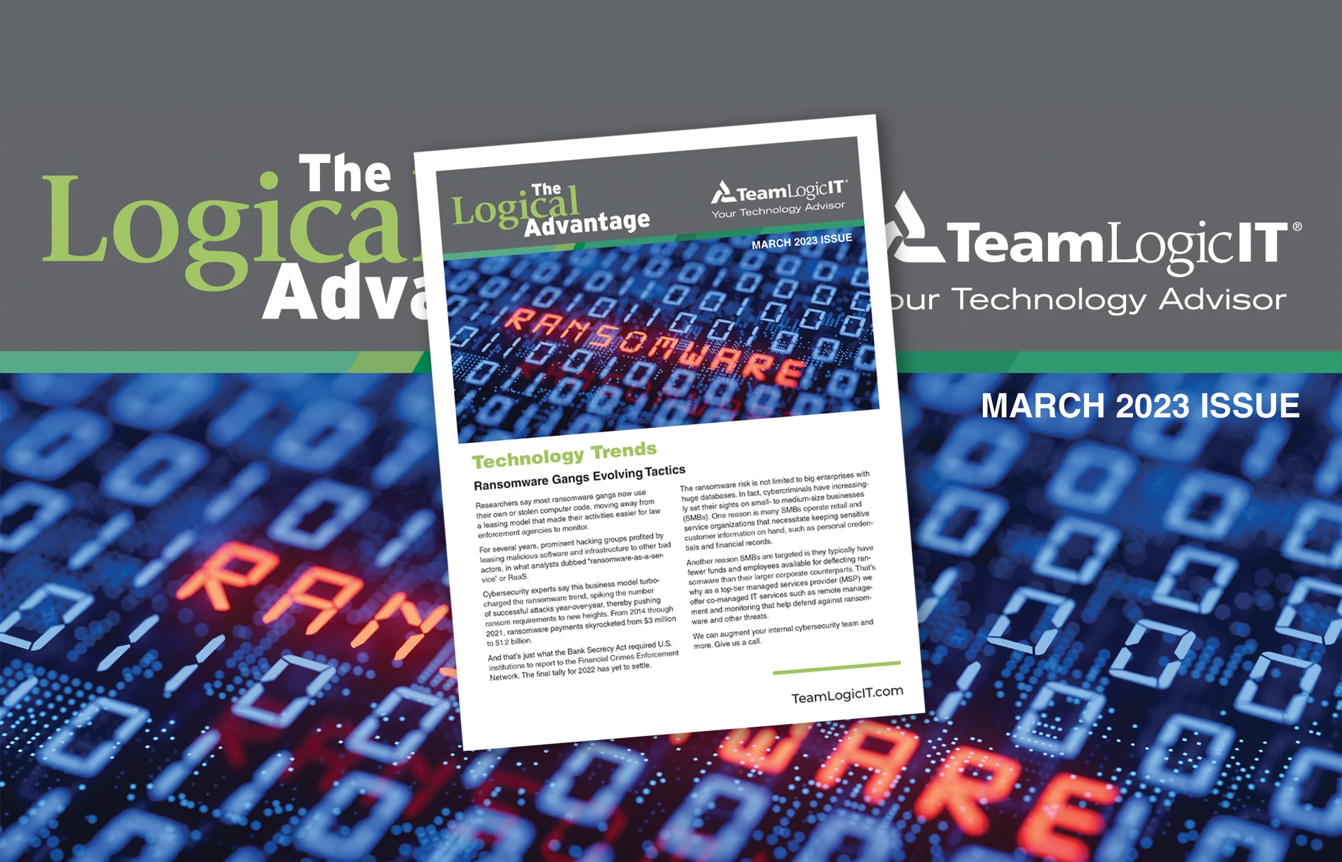 Newsletter -  The Logical Advantage March 2023 Issue Overlay