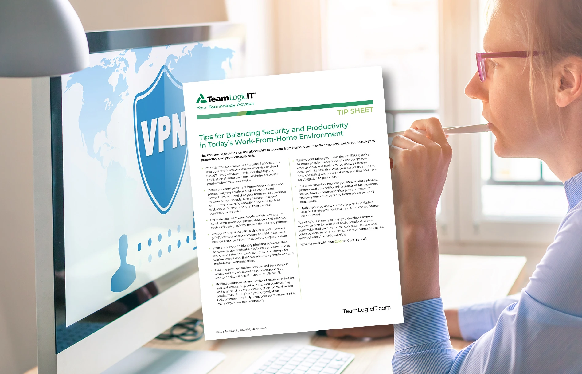 Tipsheet - Tips for Balancing Security and Productivity in Today's Work-From-Home Environment Item